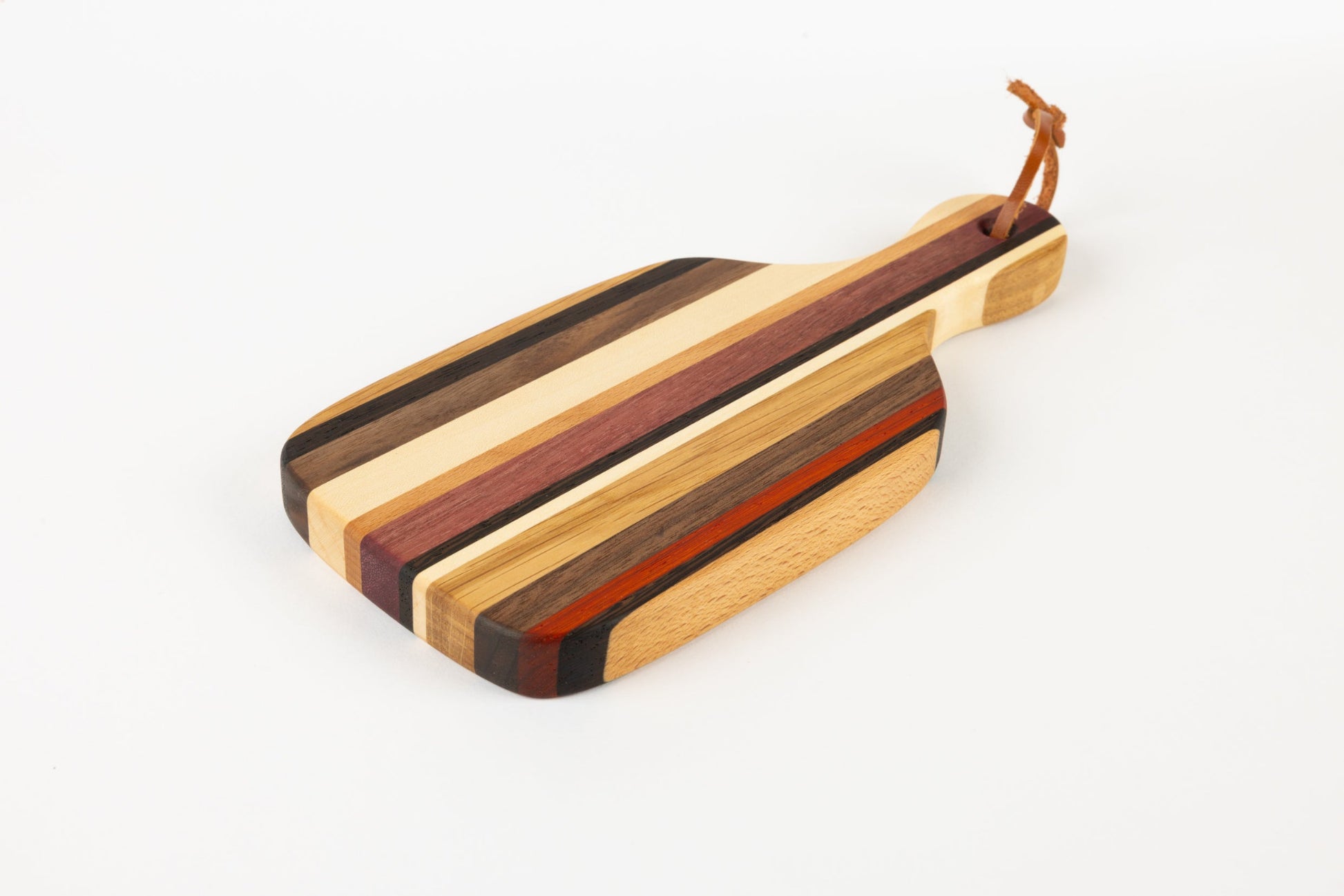 Mini planche de présentation Rayures Bayadères en bois massif fabriquée à la main en France.